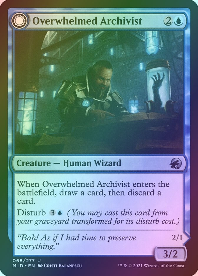Overwhelmed Archivist // Archive Haunt (MID) (68) / Foil — cara 1 de 2