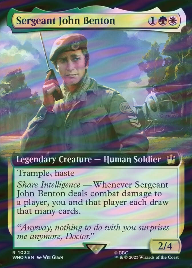 Sergeant John Benton (WHO) (1032) / Extended Art / Surge Foil
