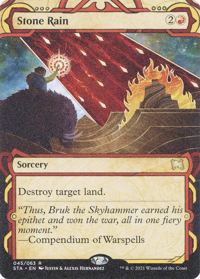 Stone Rain (STA) (45) / Borderless / Showcase / Foil Etched