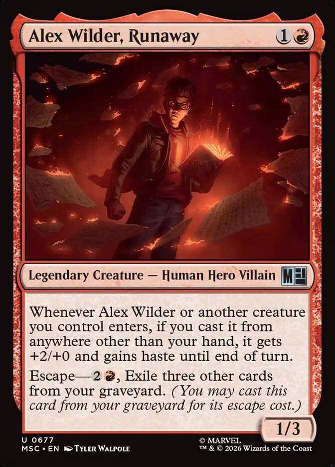 Alex Wilder, Runaway (MSC) (677)