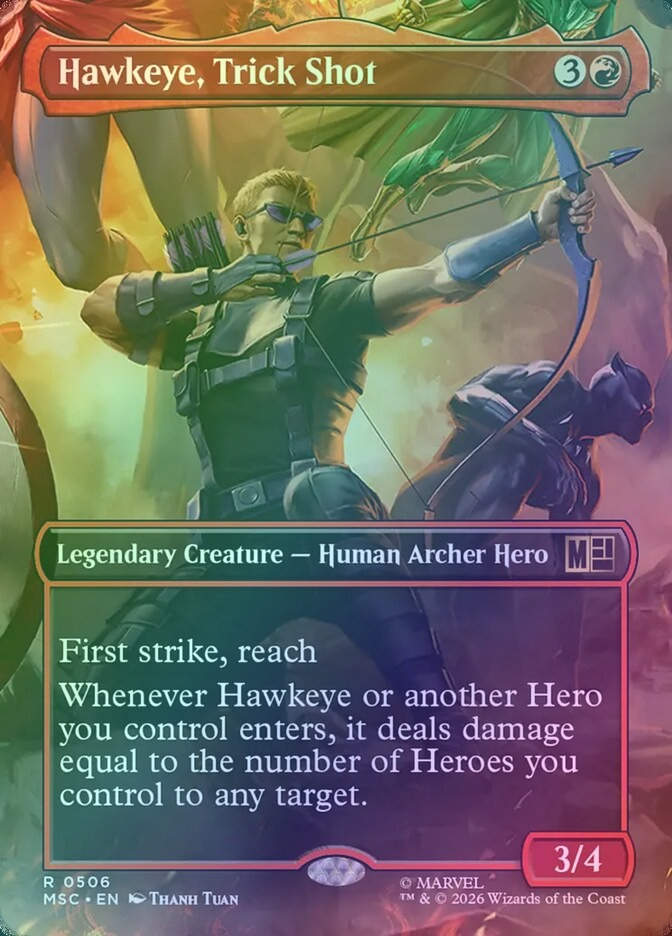 Hawkeye, Trick Shot (MSC) (506) / Borderless / Foil