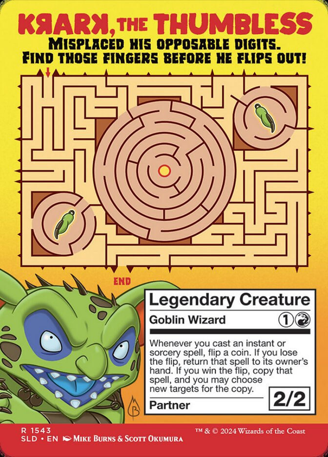 Krark, the Thumbless (SLD) (1543) / Borderless — cara 2 de 2
