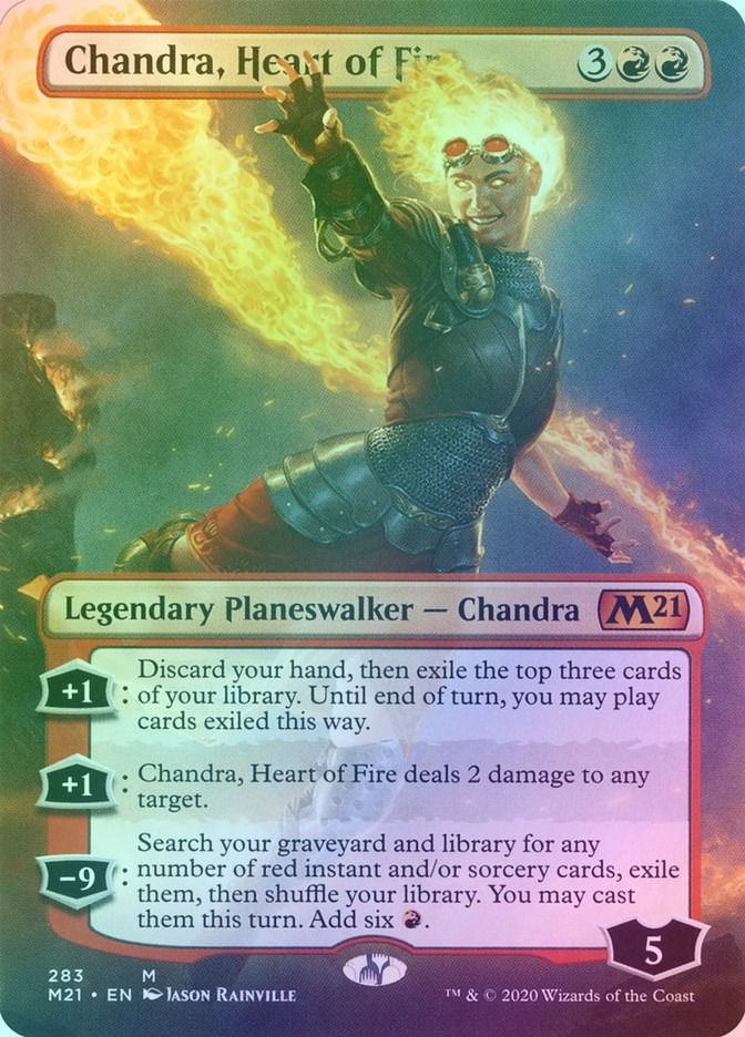Chandra, Heart of Fire (M21) (283) / Borderless / Foil