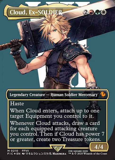 Cloud, Ex-SOLDIER (FIC) (210) / Borderless / Surge Foil