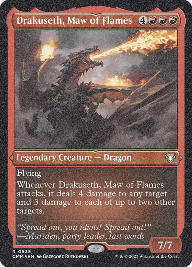 Drakuseth, Maw of Flames (CMM) (535) / Foil Etched