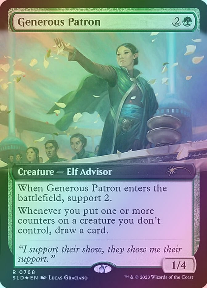 Generous Patron (SLD) (768) / Extended Art / Foil