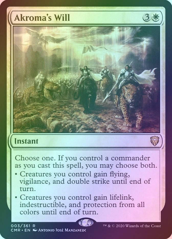Akroma's Will (CMR) (3) / Foil