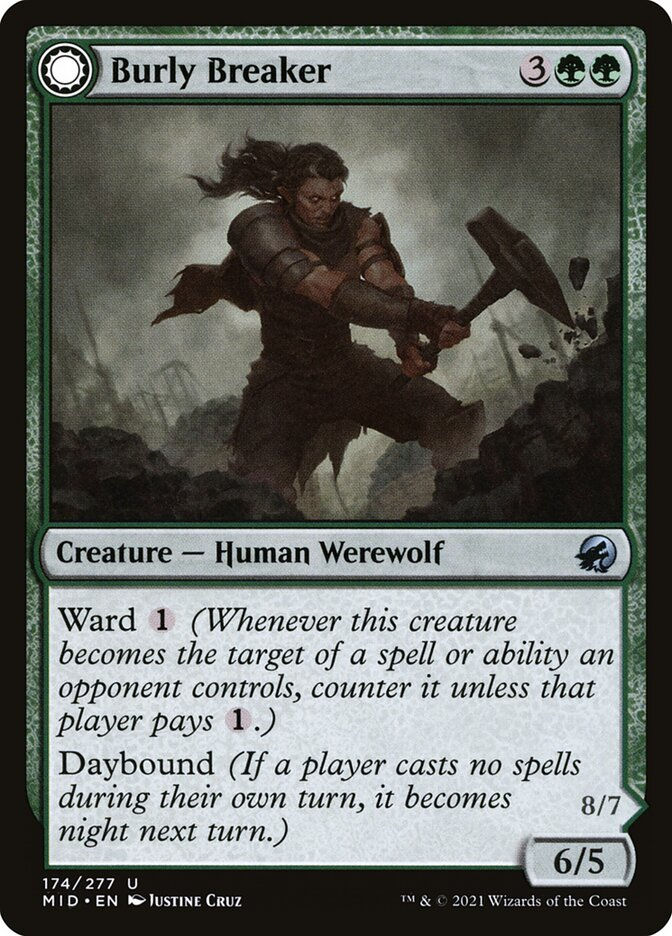 Burly Breaker // Dire-Strain Demolisher (MID) (174) — cara 1 de 2
