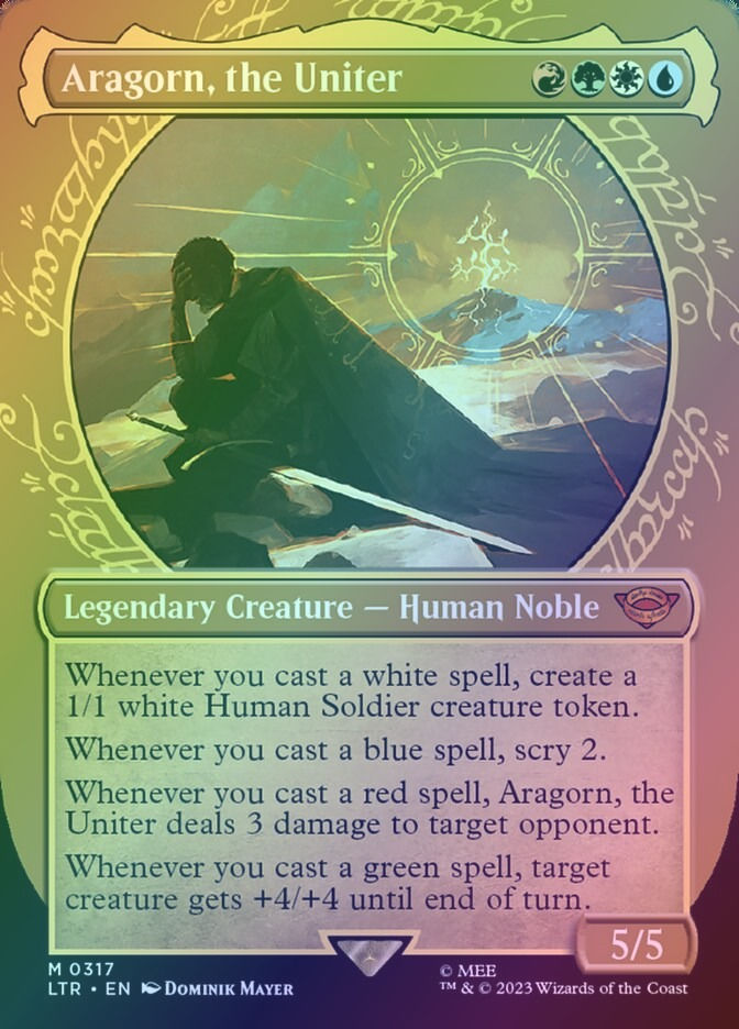 Aragorn, the Uniter (LTR) (317) / Borderless / Showcase / Foil