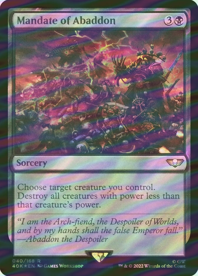 Mandate of Abaddon (40K) (40★) / Surge Foil
