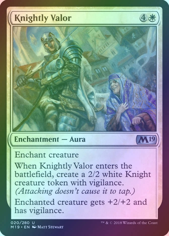 Knightly Valor (M19) (20) / Foil