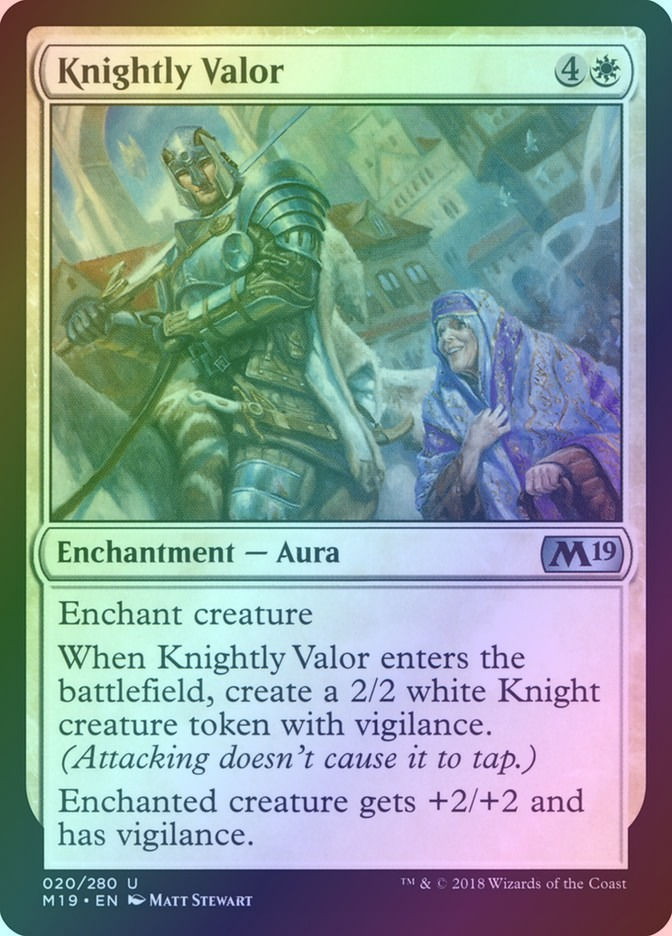 Knightly Valor (M19) (20) / Foil