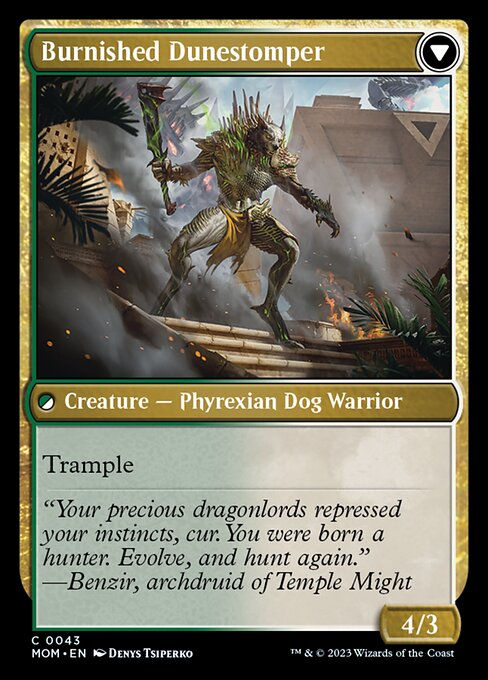 Tarkir Duneshaper // Burnished Dunestomper (mom) — cara 2 de 2