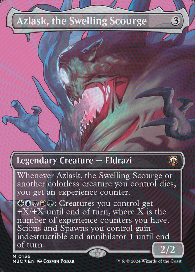 Azlask, the Swelling Scourge (M3C) (136) / Borderless / Ripple Foil