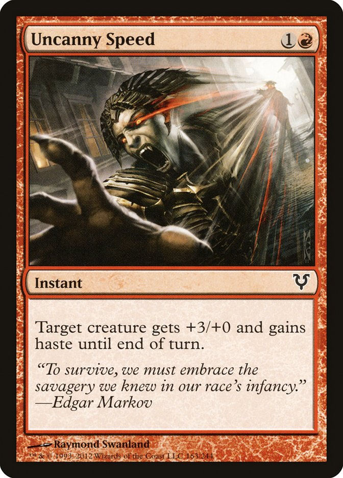 Uncanny Speed (AVR) (163) / Foil