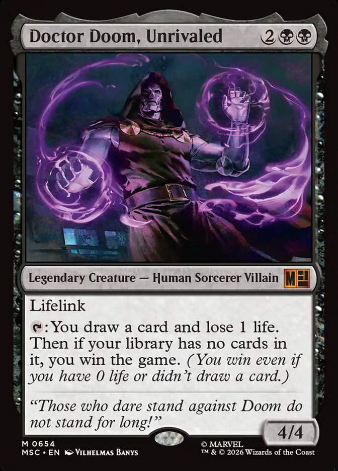 Doctor Doom, Unrivaled (MSC) (654)