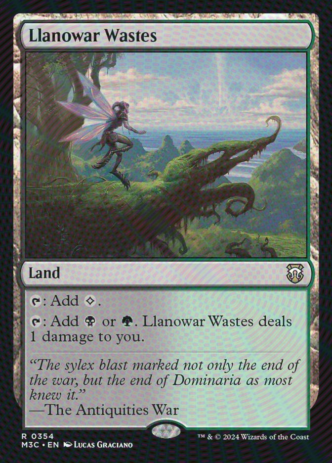 Llanowar Wastes (M3C) (354) / Ripple Foil