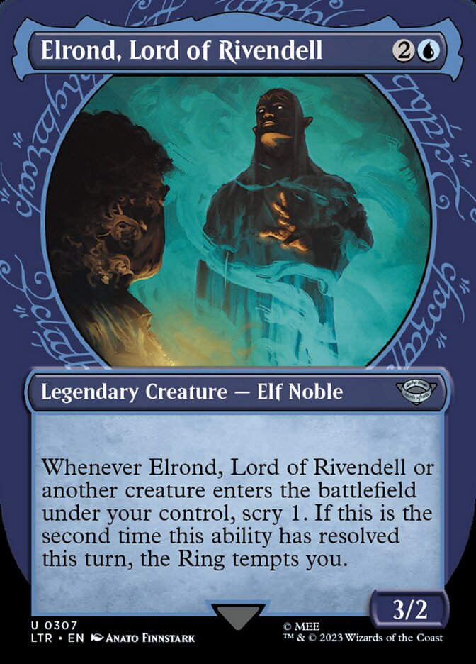 Elrond, Lord of Rivendell (LTR) (307) / Borderless / Showcase