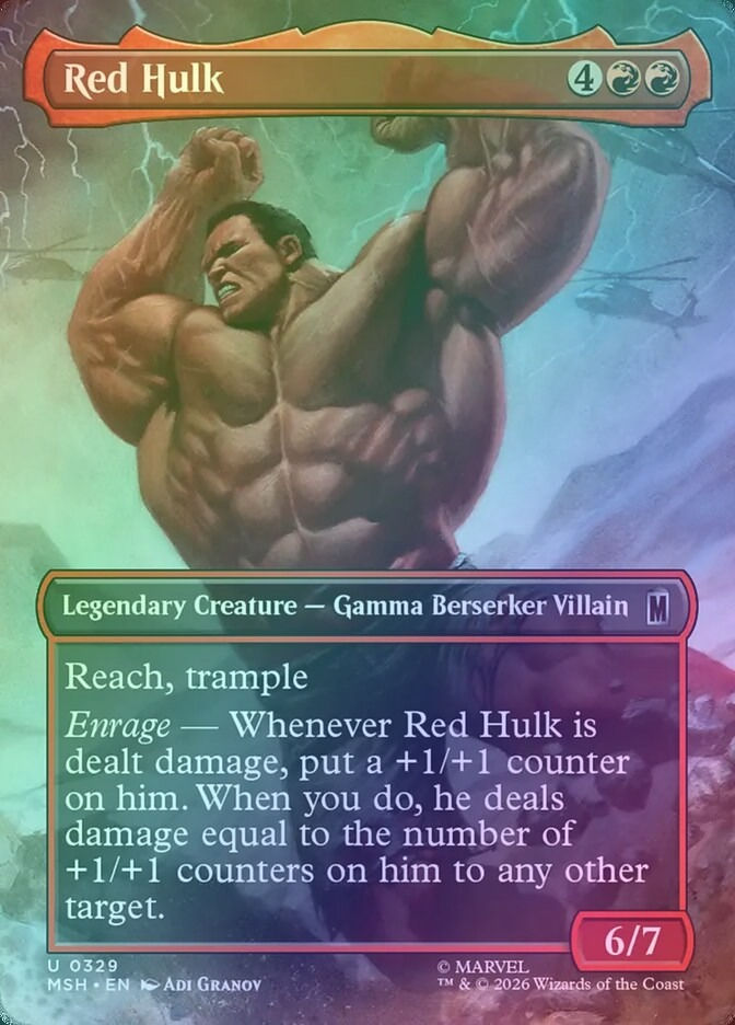 Red Hulk (MSH) (329) / Borderless / Foil