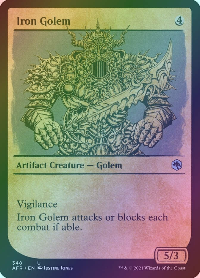 Iron Golem (AFR) (348) / Showcase / Foil