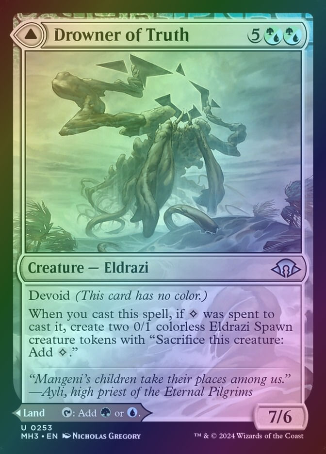 Drowner of Truth // Drowned Jungle (MH3) (253) / Foil — cara 1 de 2