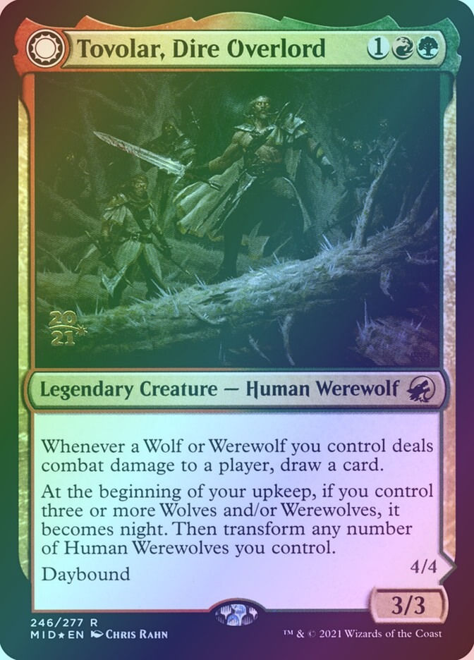 Tovolar, Dire Overlord // Tovolar, the Midnight Scourge (PMID) (246s) — cara 1 de 2