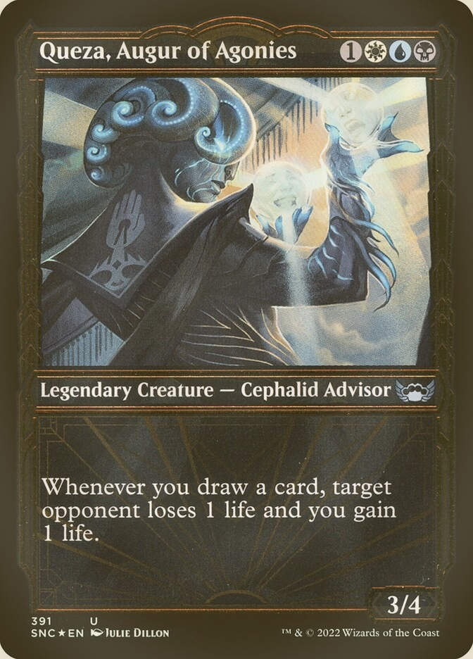 Queza, Augur of Agonies (SNC) (391) / Showcase / Gilded Foil