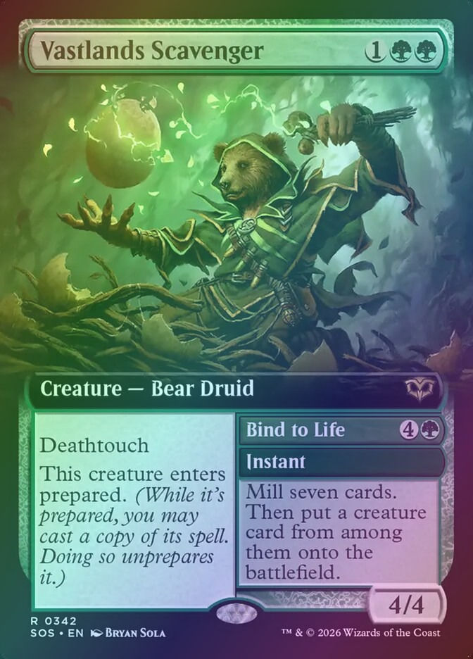 Vastlands Scavenger // Bind to Life (SOS) (342) / Extended Art / Foil