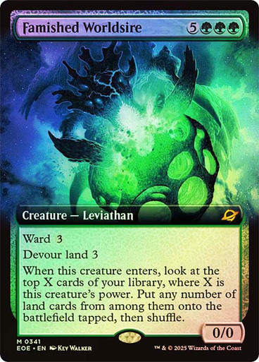 Famished Worldsire (EOE) (341) / Extended Art / Foil