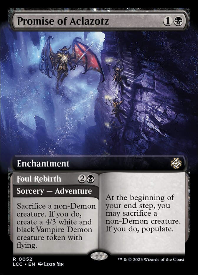 Promise of Aclazotz // Foul Rebirth (LCC) (52) / Extended Art