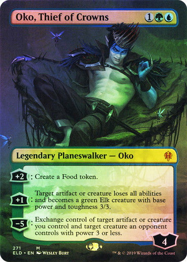 Oko, Thief of Crowns (ELD) (271) / Borderless / Foil