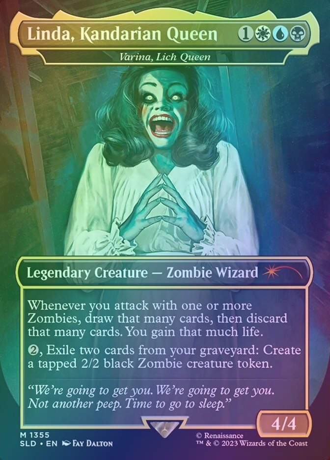 Varina, Lich Queen (SLD) (1355) / Borderless / Foil