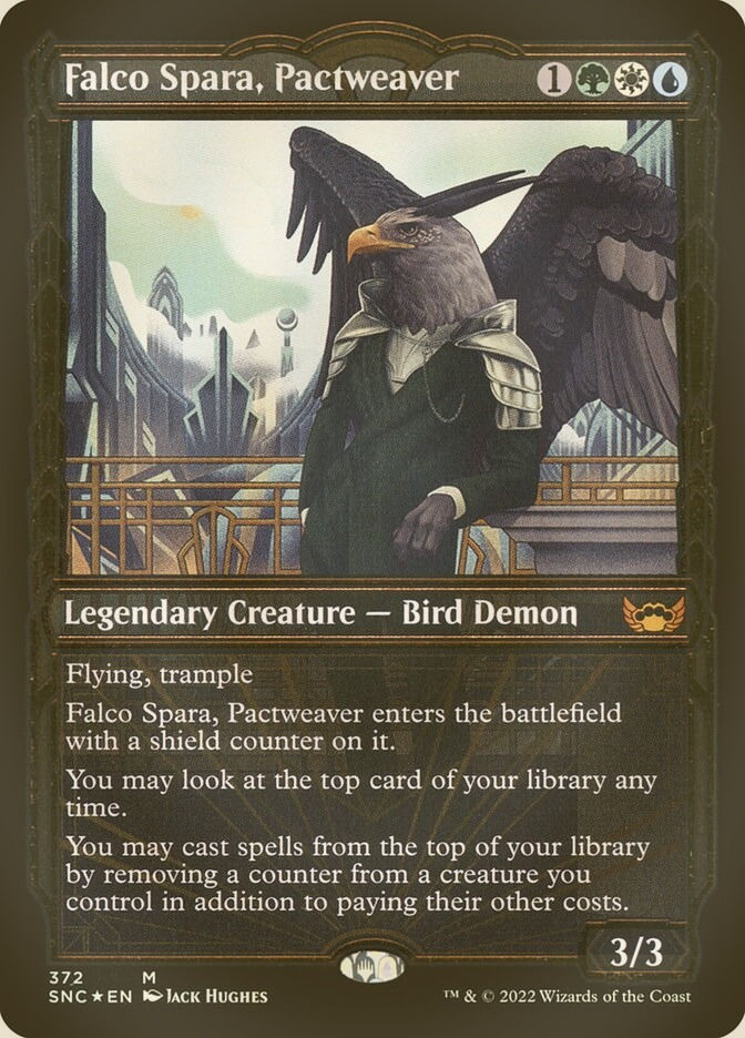Falco Spara, Pactweaver (SNC) (372) / Showcase / Gilded Foil