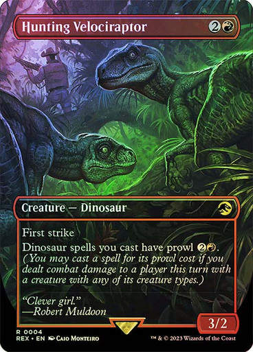 Hunting Velociraptor (rex) / Foil