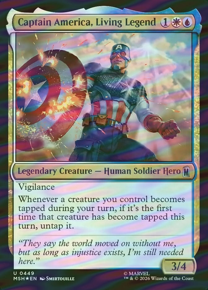 Captain America, Living Legend (MSH) (449) / Surge Foil
