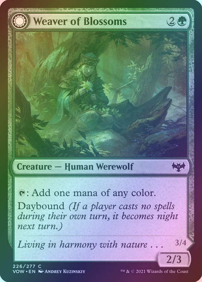 Weaver of Blossoms // Blossom-Clad Werewolf (VOW) (226) / Foil