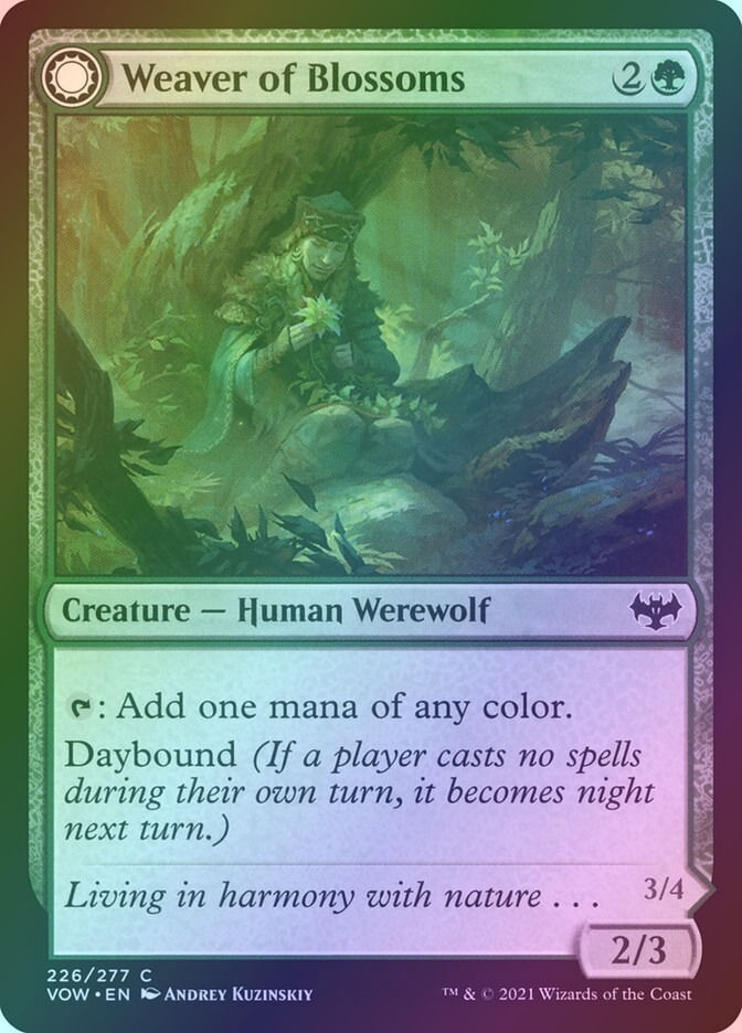 Weaver of Blossoms // Blossom-Clad Werewolf (VOW) (226) / Foil — cara 1 de 2