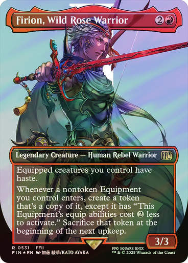 Firion, Wild Rose Warrior (FIN) (531) / Borderless / Surge Foil
