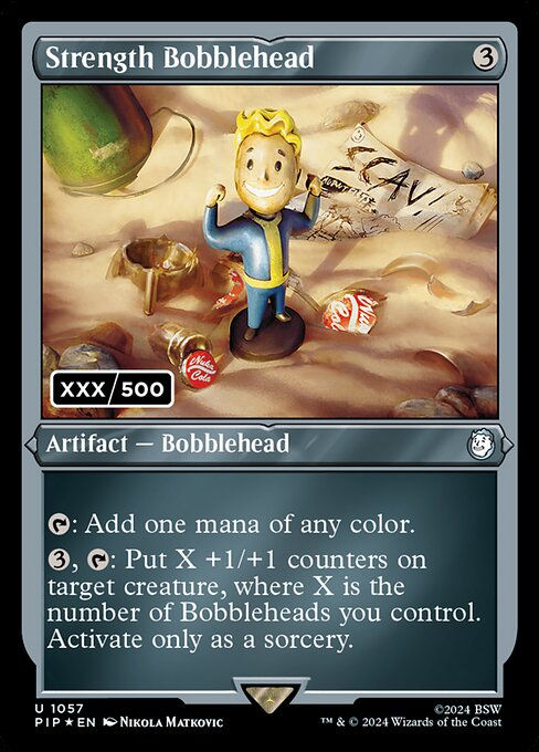 Strength Bobblehead (pip) (1057) / Extended Surge Foil