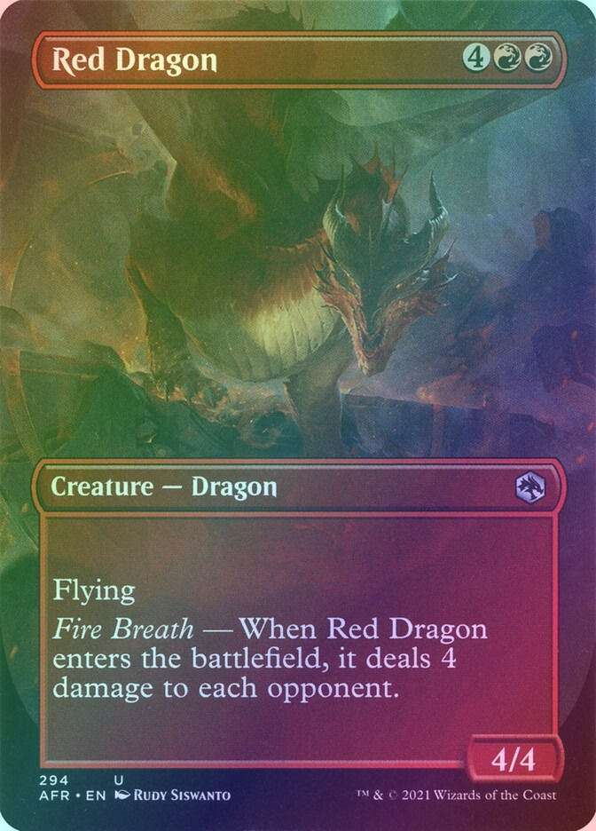 Red Dragon (AFR) (294) / Borderless / Foil