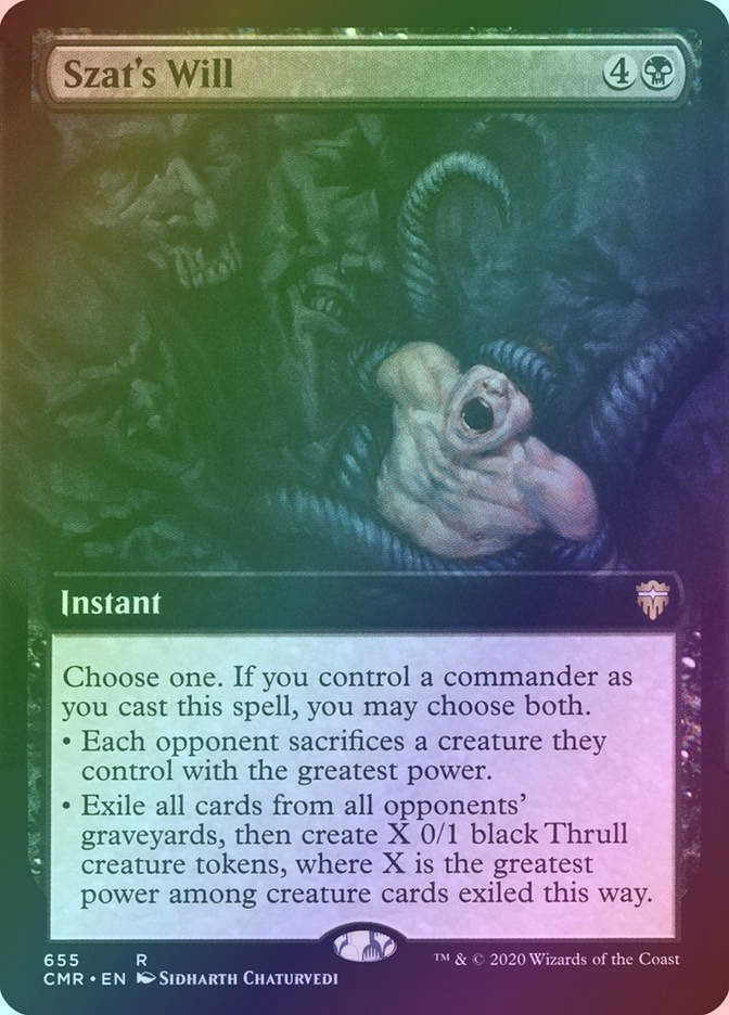 Szat's Will (CMR) (655) / Extended Art / Foil