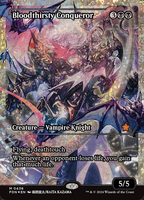 Bloodthirsty Conqueror (FDN) (436) / Fracture Foil / Showcase