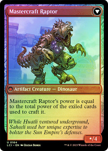 Saheeli's Lattice // Mastercraft Raptor (lci) / Foil — cara 2 de 2