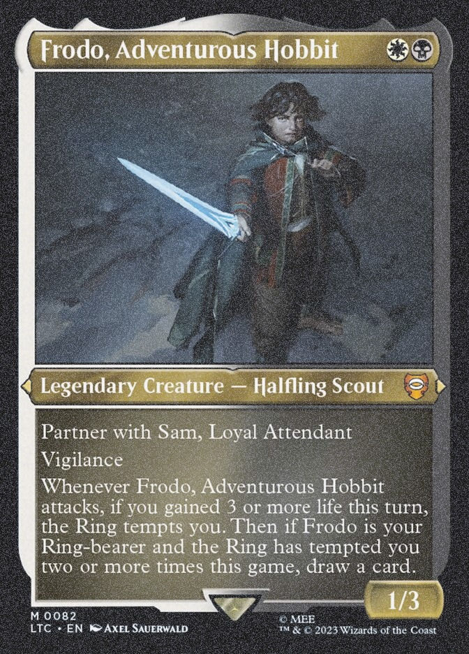Display Token Frodo, Adventurous Hobbit (LTC) (82) / Foil Etched