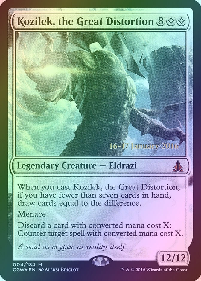 Kozilek, the Great Distortion (POGW) (4s) / Foil