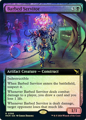 Barbed Servitor (mkm) (398) / Extended Art Foil