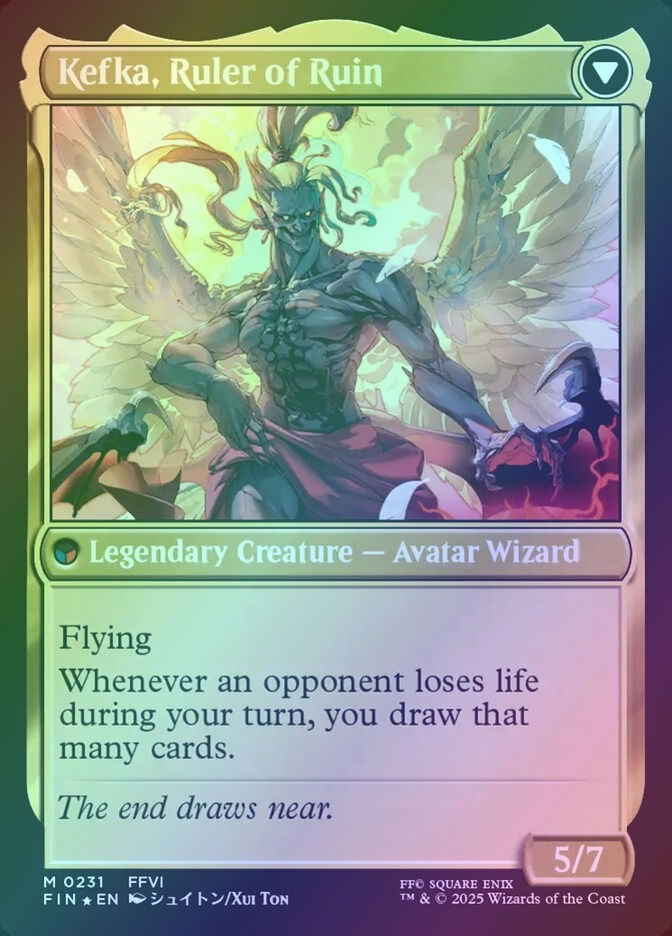 Kefka, Court Mage // Kefka, Ruler of Ruin (PFIN) (231s) / Foil — cara 2 de 2