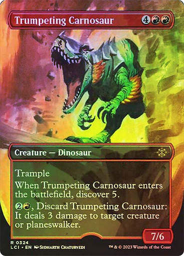 Trumpeting Carnosaur (lci) / Borderless / Foil