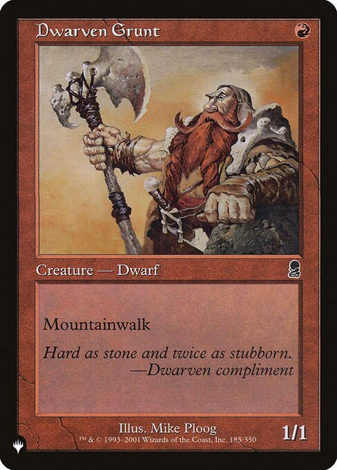 Dwarven Grunt (PLST) (ODY-185)