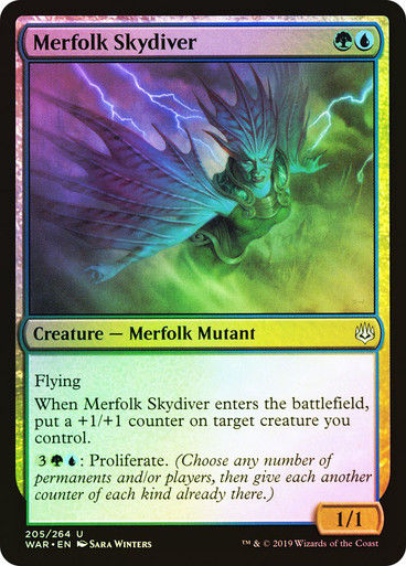 Merfolk Skydiver (WAR) (205) / Foil